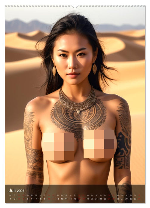 Tattoo Queens Asien (CALVENDO Premium Wandkalender 2027)