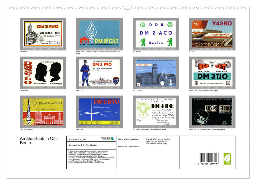 Amateurfunk in Ost-Berlin (CALVENDO Premium Wandkalender 2027)