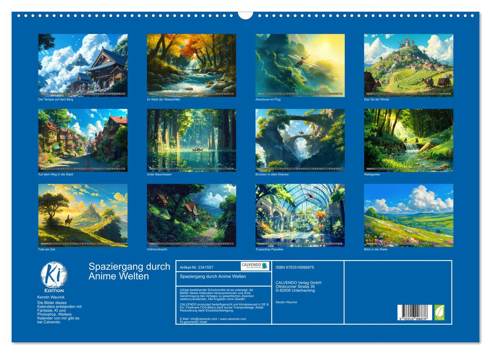 Spaziergang durch Anime Welten (CALVENDO Wandkalender 2027)