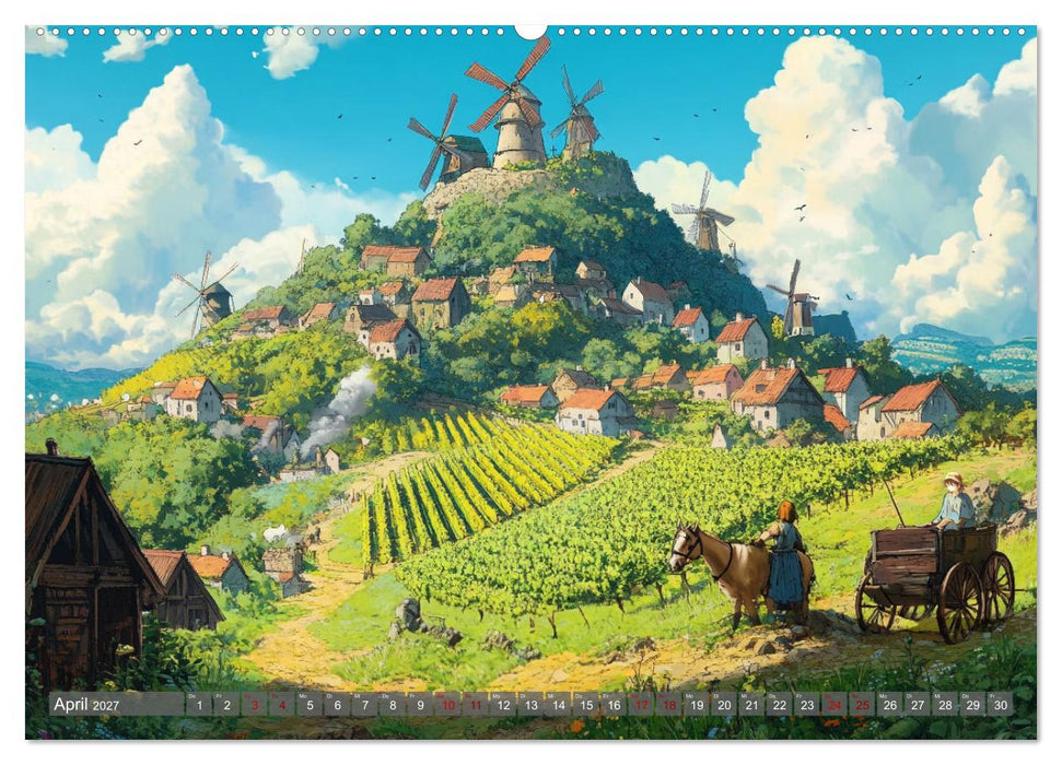 Spaziergang durch Anime Welten (CALVENDO Wandkalender 2027)