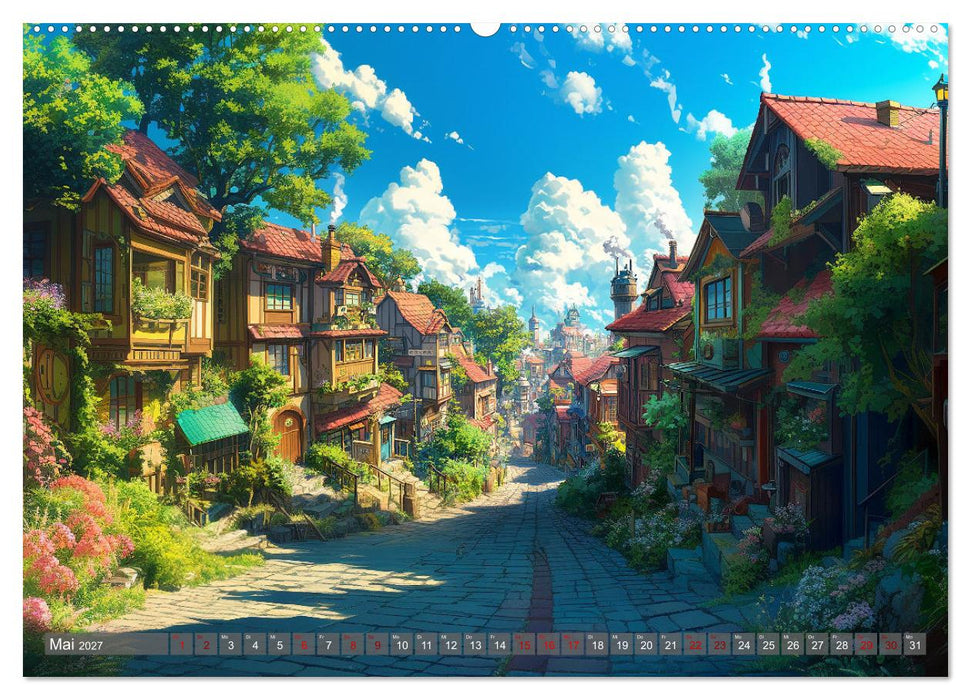 Spaziergang durch Anime Welten (CALVENDO Wandkalender 2027)