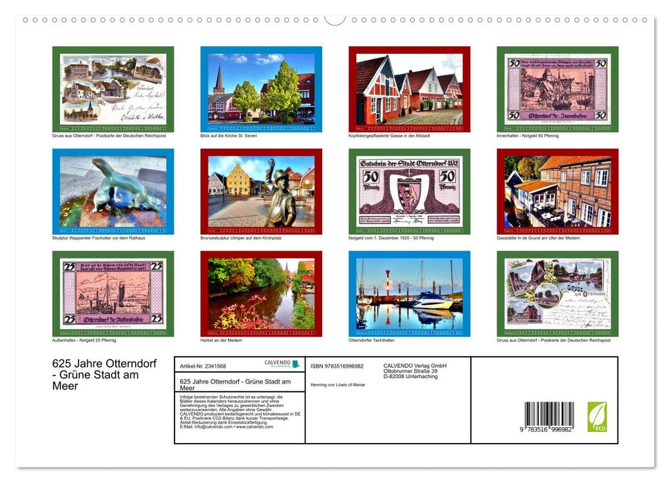 625 Jahre Otterndorf - Grüne Stadt am Meer (CALVENDO Premium Wandkalender 2027)