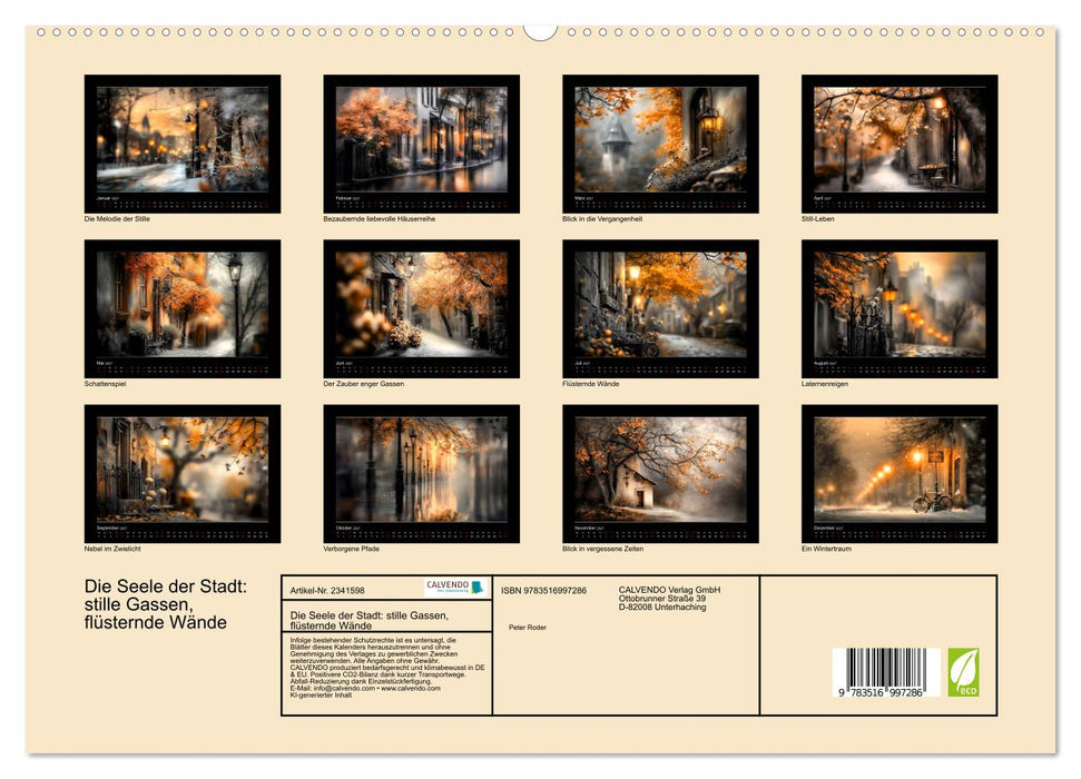 Die Seele der Stadt: stille Gassen, flüsternde Wände (CALVENDO Premium Wandkalender 2027)