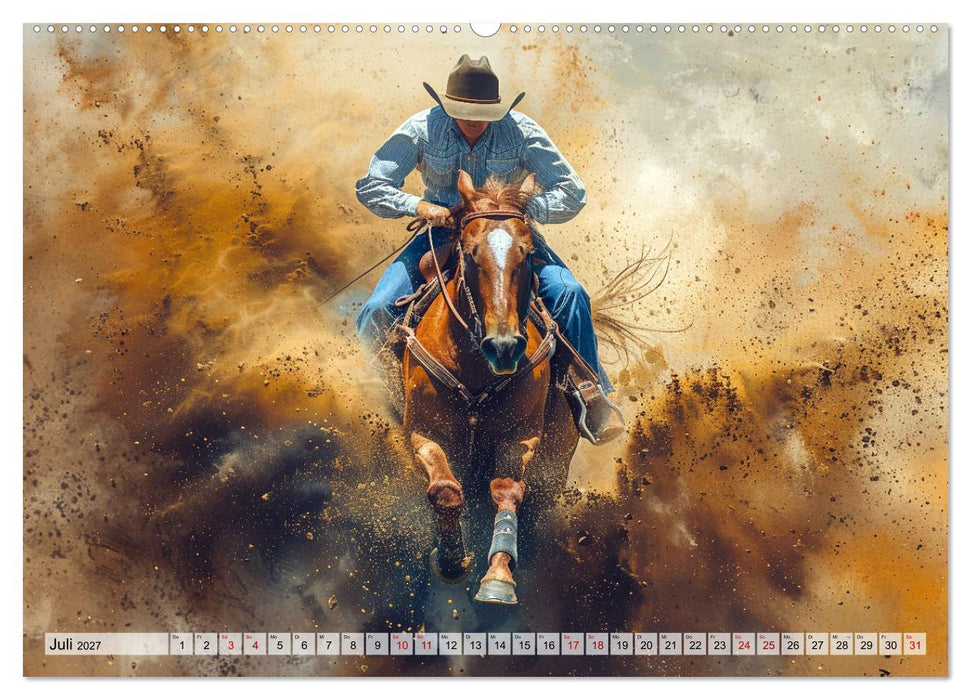 Pferde, Freiheit, Westernreiten (CALVENDO Premium Wandkalender 2027)