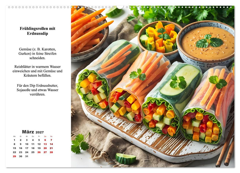 Green Delights - Ein Jahr voller veganer Genüsse (CALVENDO Wandkalender 2027)