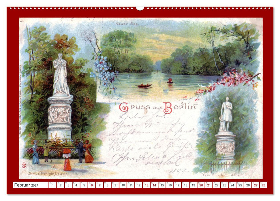 Gruss aus Berlin - Historische Stadtansichten (CALVENDO Wandkalender 2027)