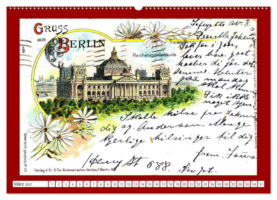 Gruss aus Berlin - Historische Stadtansichten (CALVENDO Wandkalender 2027)