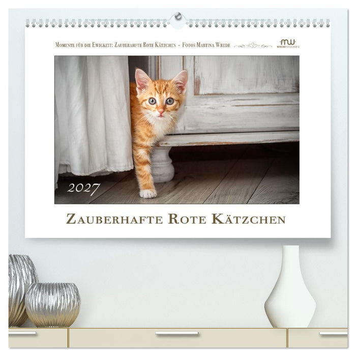 Zauberhafte rote Kätzchen (CALVENDO Premium Wandkalender 2027)