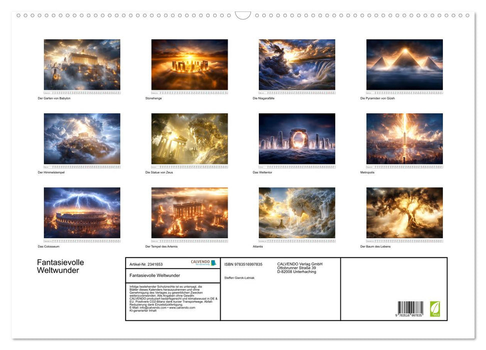 Fantasievolle Weltwunder (CALVENDO Wandkalender 2027)