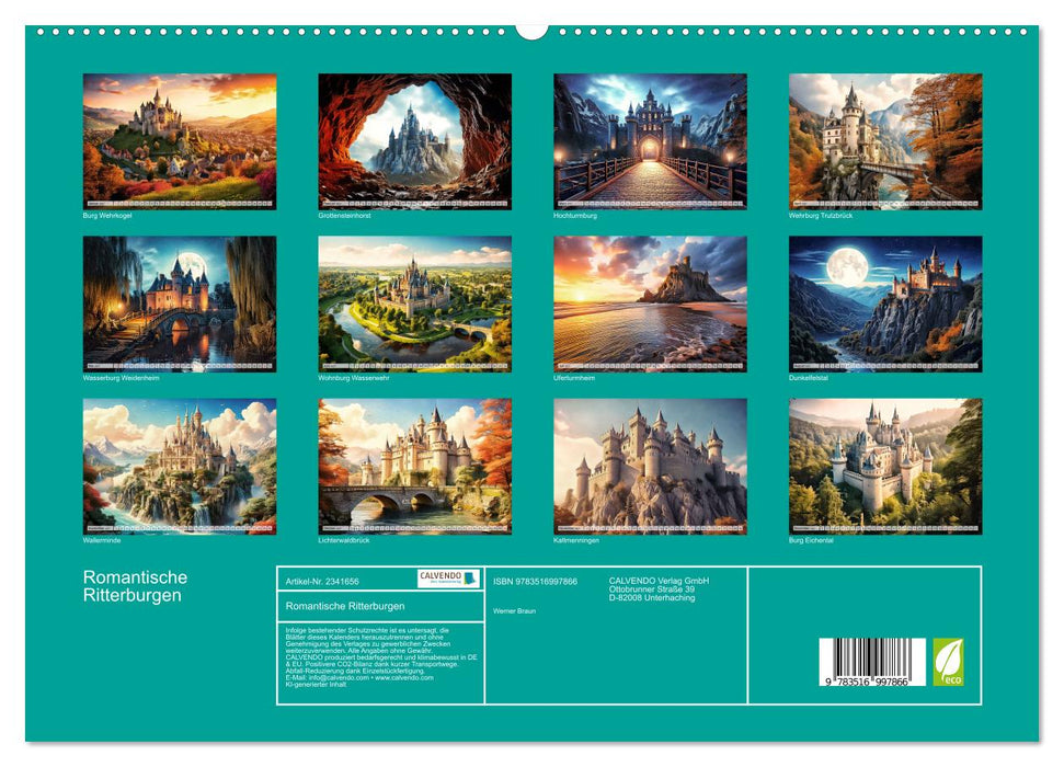 Romantische Ritterburgen (CALVENDO Premium Wandkalender 2027)
