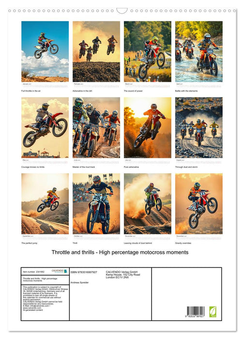Throttle and thrills - High percentage motocross moments (CALVENDO Monthly Calendar 2027)