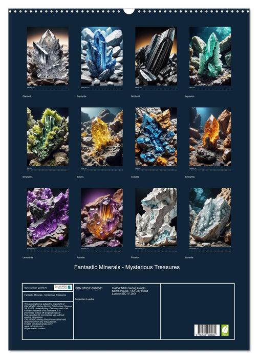 Fantastic Minerals - Mysterious Treasures (CALVENDO Monthly Calendar 2027)