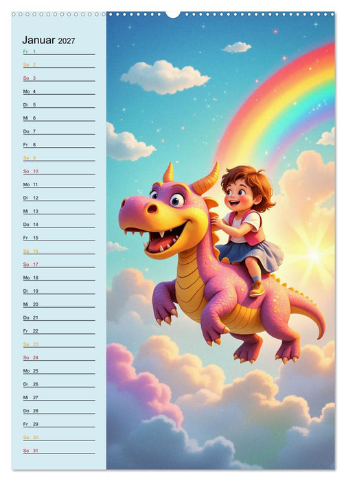 Traumreise ins Abenteuerland - Planer für Kinder (CALVENDO Premium Wandkalender 2027)