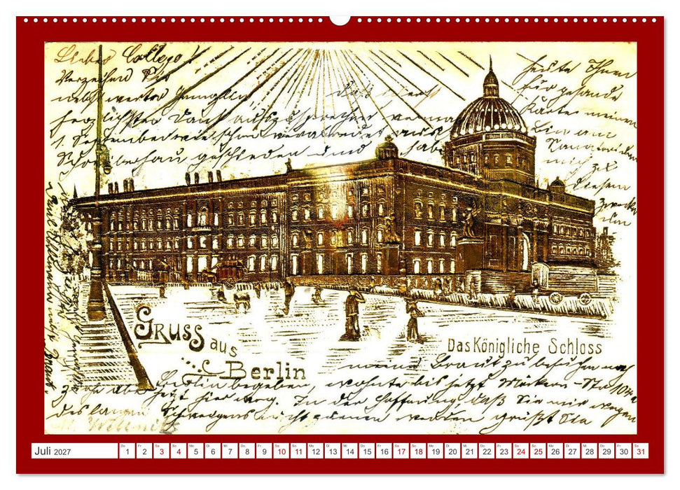 Gruss aus Berlin - Historische Stadtansichten (CALVENDO Premium Wandkalender 2027)