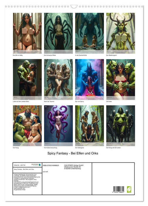 Spicy Fantasy - Bei Elfen und Orks (CALVENDO Wandkalender 2027)
