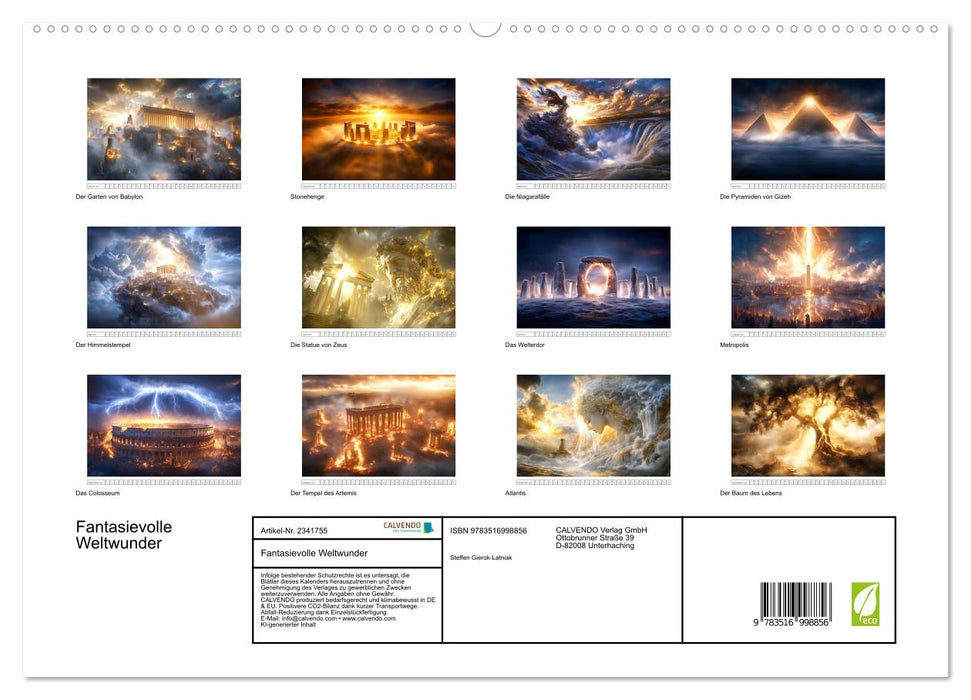 Fantasievolle Weltwunder (CALVENDO Premium Wandkalender 2027)