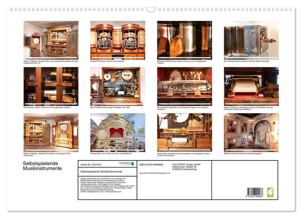 Selbstspielende Musikinstrumente (CALVENDO Wandkalender 2027)