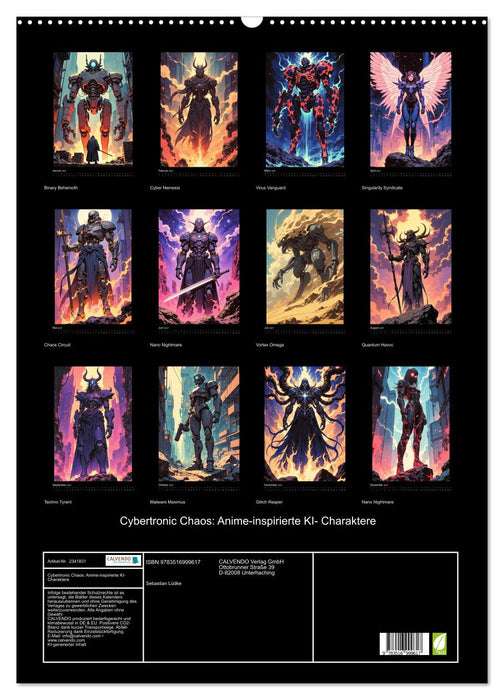 Cybertronic Chaos: Anime-inspirierte KI- Charaktere (CALVENDO Wandkalender 2027)