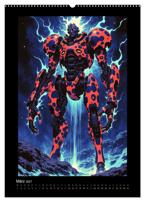 Cybertronic Chaos: Anime-inspirierte KI- Charaktere (CALVENDO Wandkalender 2027)