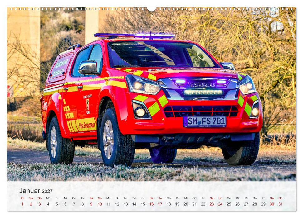 Einsatzfahrzeuge 112 (CALVENDO Wandkalender 2027)