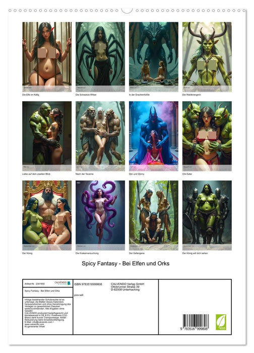 Spicy Fantasy - Bei Elfen und Orks (CALVENDO Premium Wandkalender 2027)