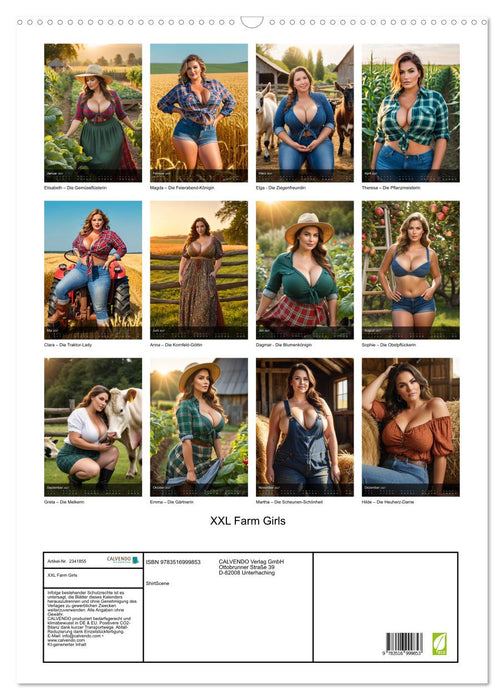 XXL Farm Girls (CALVENDO Wandkalender 2027)