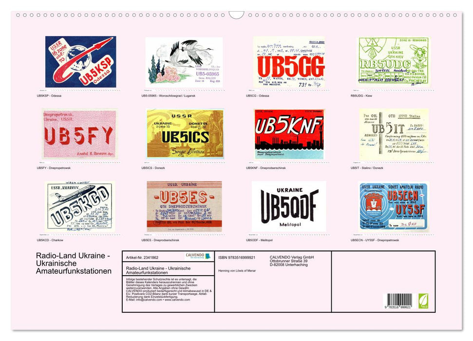 Radio-Land Ukraine - Ukrainische Amateurfunkstationen (CALVENDO Wandkalender 2027)