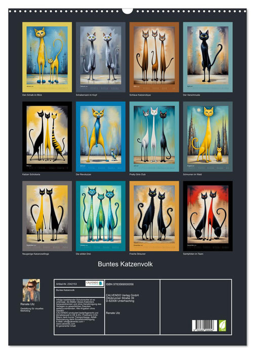 Buntes Katzenvolk (CALVENDO Wandkalender 2027)