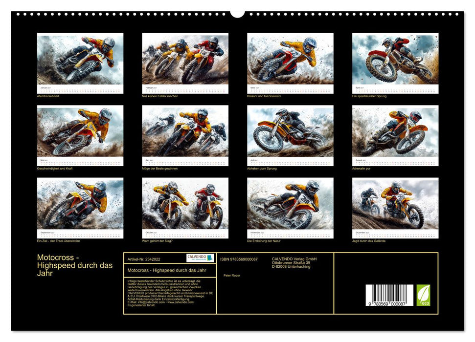 Motocross - Highspeed durch das Jahr (CALVENDO Premium Wandkalender 2027)