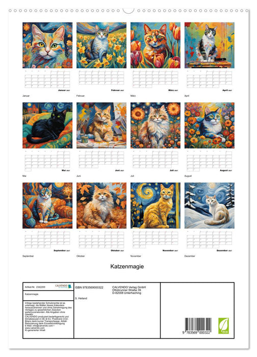 Katzenmagie (CALVENDO Premium Wandkalender 2027)