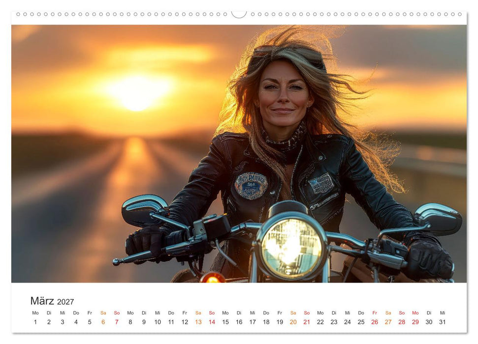 Frauen Power Motorrad (CALVENDO Premium Wandkalender 2027)