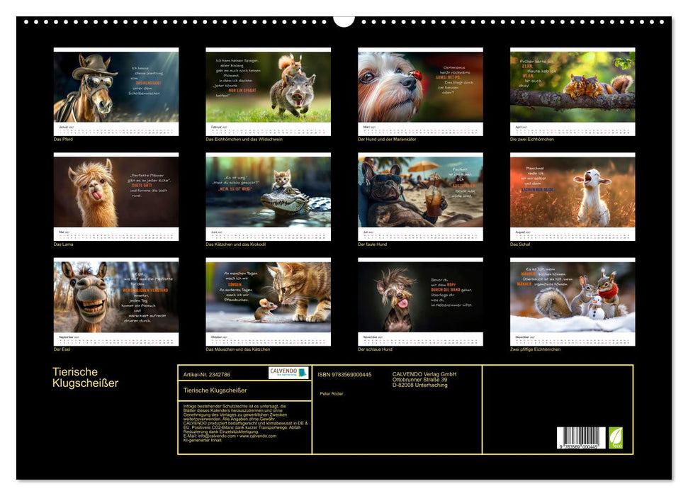 Tierische Klugscheißer (CALVENDO Wandkalender 2027)