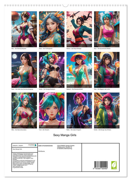 Sexy Manga Girls (CALVENDO Premium Wandkalender 2027)