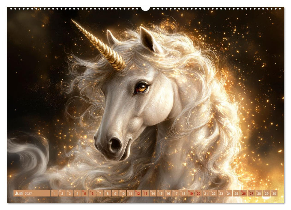 Zwischen Glitzer und Fantasie-Einhörner durchs Jahr (CALVENDO Premium Wandkalender 2027)