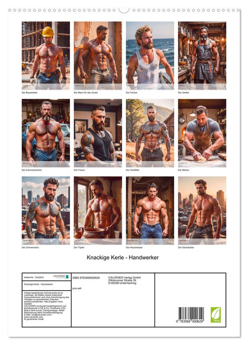 Knackige Kerle - Handwerker (CALVENDO Premium Wandkalender 2027)
