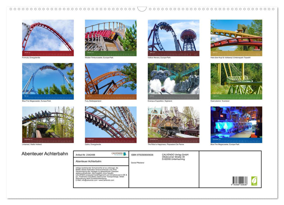 Abenteuer Achterbahn (CALVENDO Wandkalender 2027)