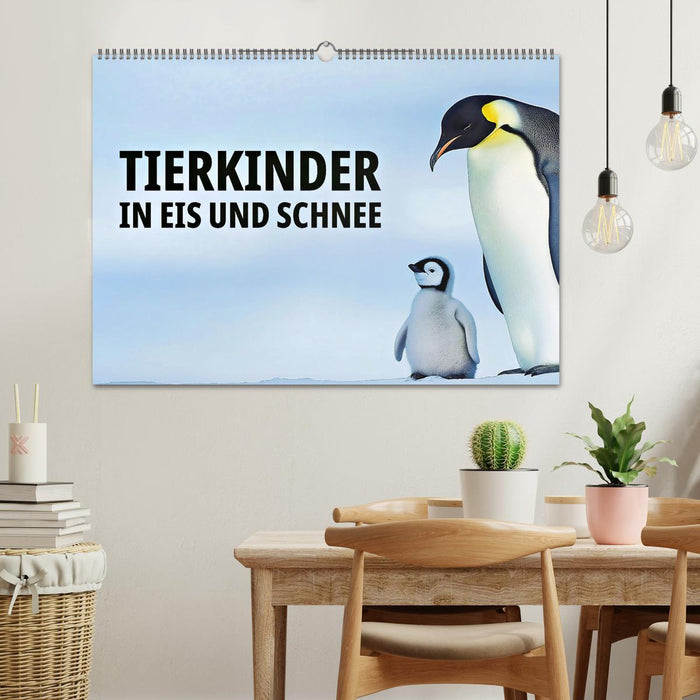 Tierkinder in Eis und Schnee (CALVENDO Wandkalender 2027)