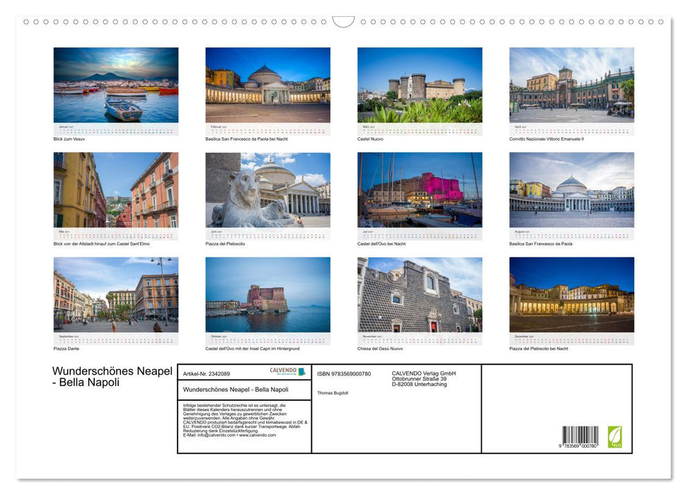 Wunderschönes Neapel - Bella Napoli (CALVENDO Wandkalender 2027)