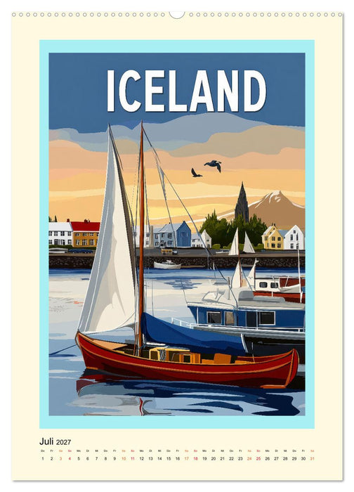 Weltreise - nostalgische Poster (CALVENDO Premium Wandkalender 2027)