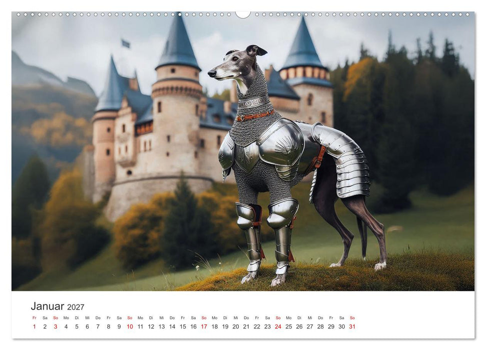 Funny Greyhounds - Windhunde mal anders (CALVENDO Wandkalender 2027)