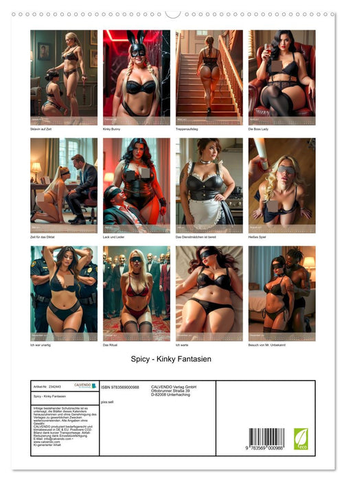 Spicy - Kinky Fantasien (CALVENDO Premium Wandkalender 2027)