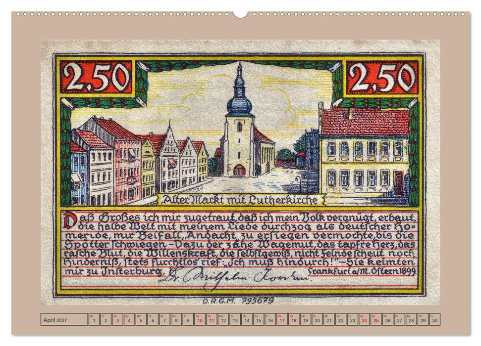 Gruss aus Insterburg - Historische Stadtansichten (CALVENDO Premium Wandkalender 2027)