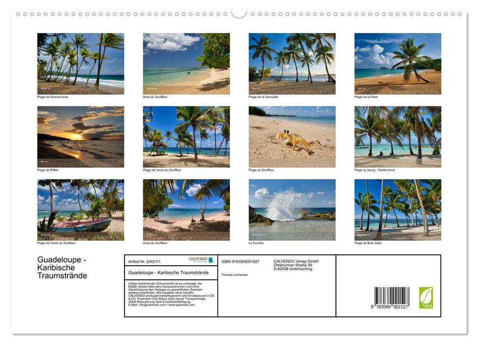 Guadeloupe - Karibische Traumstrände (CALVENDO Premium Wandkalender 2027)