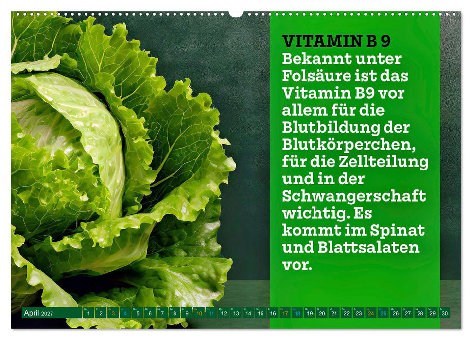 VITAMINE - Gesundheit aus der Natur (CALVENDO Wandkalender 2027)