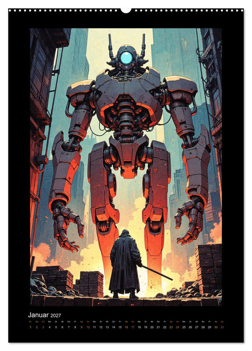 Cybertronic Chaos: Anime-inspirierte KI- Charaktere (CALVENDO Premium Wandkalender 2027)