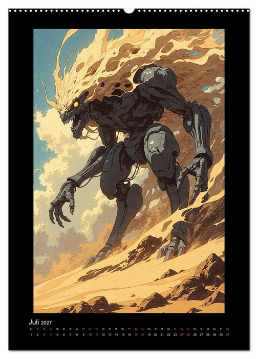 Cybertronic Chaos: Anime-inspirierte KI- Charaktere (CALVENDO Premium Wandkalender 2027)