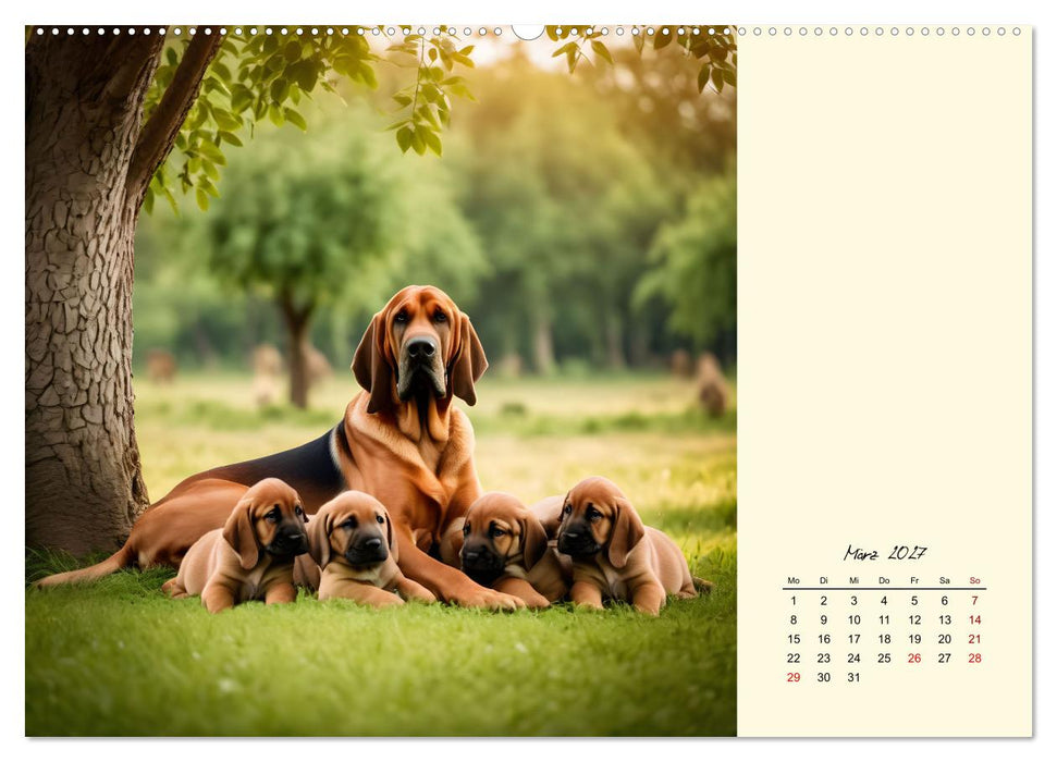 Bloodhound - Mächtige Spürnase (CALVENDO Wandkalender 2027)