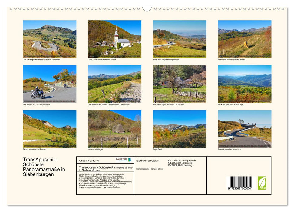 TransApuseni - Schönste Panoramastraße in Siebenbürgen (CALVENDO Premium Wandkalender 2027)