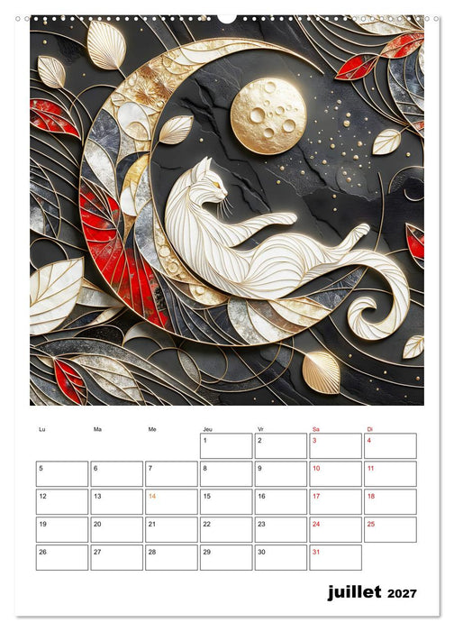 Les chats - Pattes de velours au clair de lune (CALVENDO Calendrier supérieur 2027)