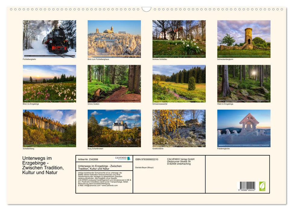 Unterwegs im Erzgebirge - Zwischen Tradition, Kultur und Natur (CALVENDO Wandkalender 2027)